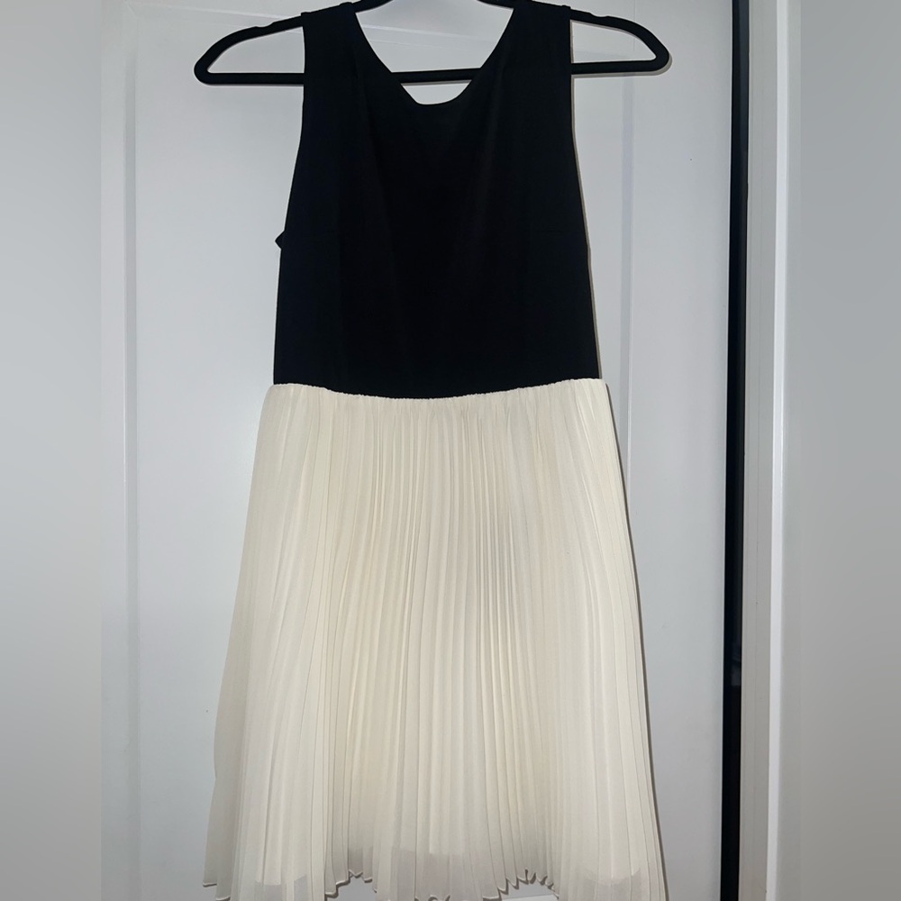 Elegant Black and White Mini Dress